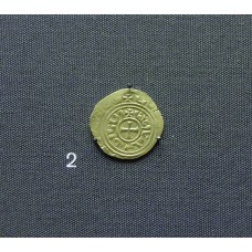 Gold bezant coin, solar cross and other inscriptions